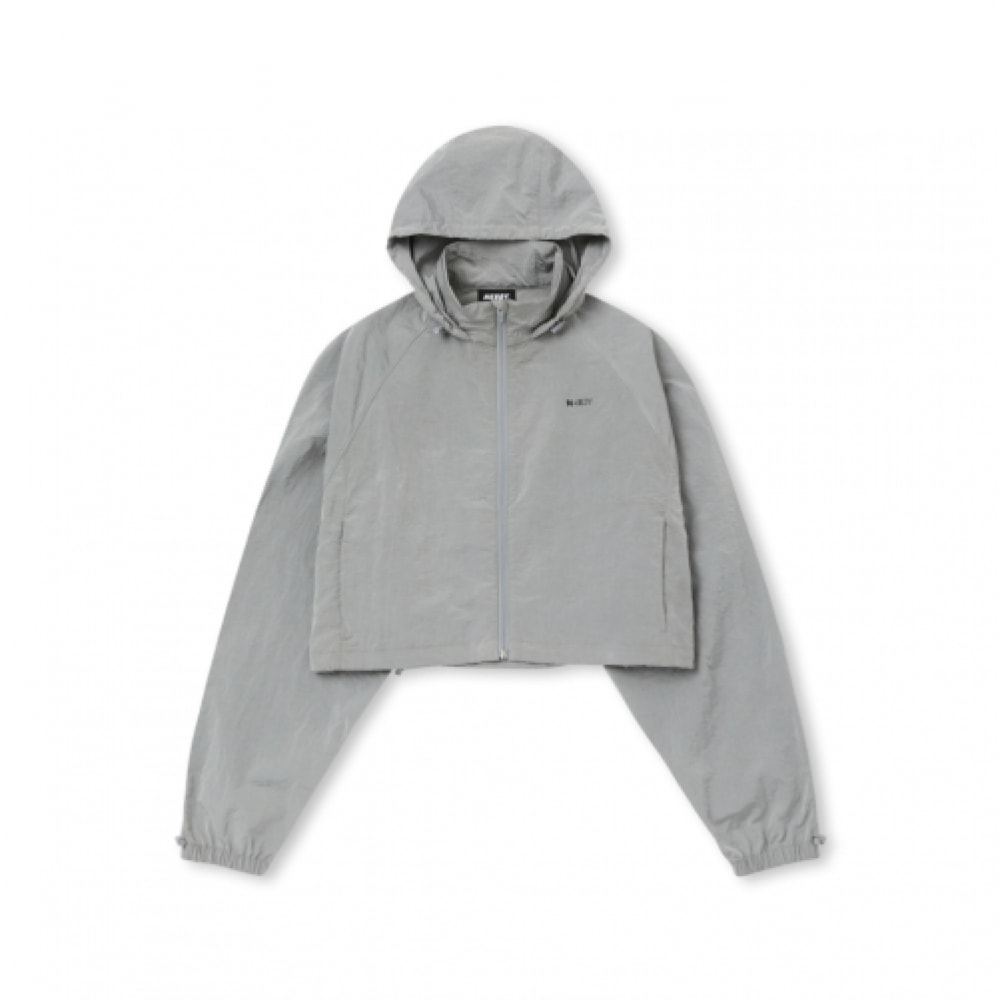 NERDY 女性用スリーブシャーリングウィンドブレーカーシルバー