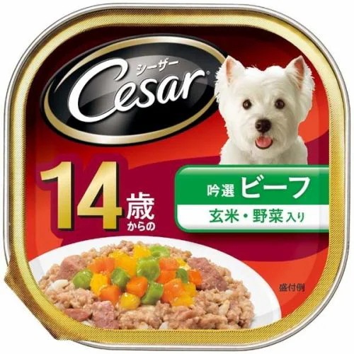 マース シーザー 14歳からの 吟選ビーフ 野菜・玄米入り 100g 価格比較