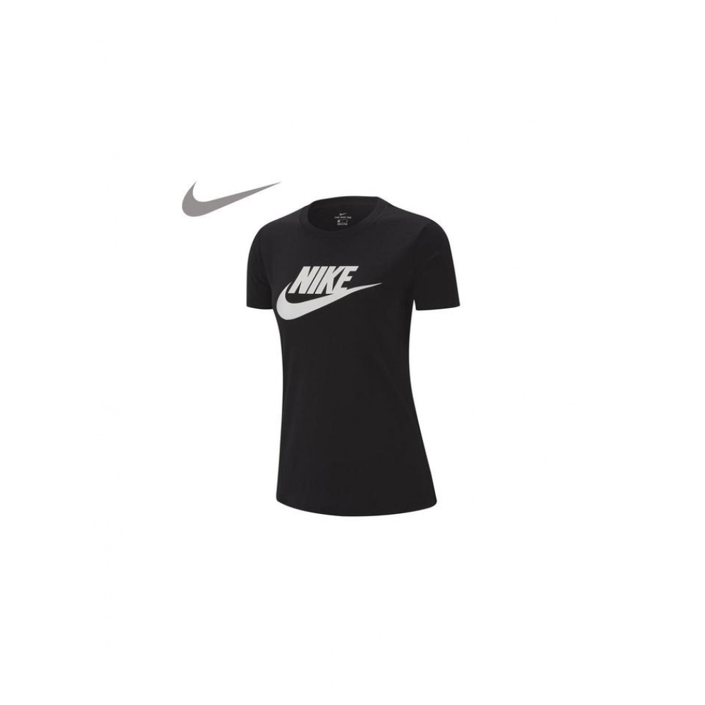 ナイキレディースエッセンシャルアイコンフューチュラショートスリーブ T シャツブラックホワイト BV6169-010