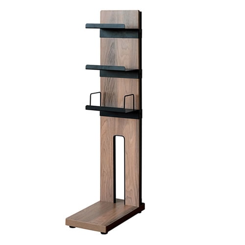 宮武製作所【ゲーム機スタンド】デザイナーズゲームラック REGABO（レガボ） ブラウン 組立式（目安約30分） GRK-006-BR【PS5縦置き収納】