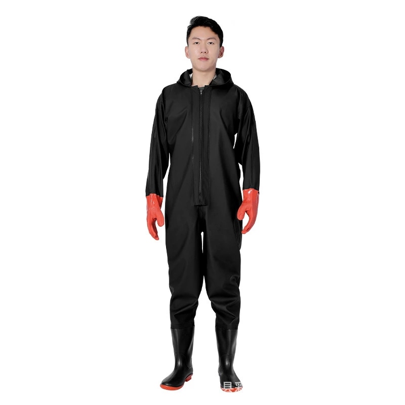 即完売入荷！！！最新のデザインは超釣り 全身防水 長靴 防水 胴付長靴 フード付き チェストハイウェダー レディース 長袖 水産業 吸汗 通気性 防水つなぎ 田植え 雨天作業 工場作業 農作業 漁業