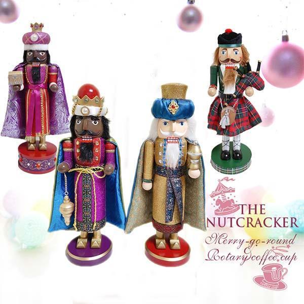 くるみ割り人形 置物 木製 国王人形 スコットランド バグパイプ 祝日 手作り 40cm 工芸品 洋風 部屋 雑貨 逸品 ja630c0c0w9