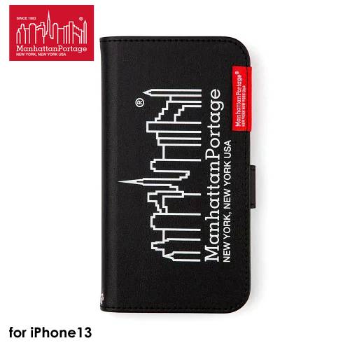 【正規取扱店】Manhattan Portage PU LEATHER Book Type Case BLACK【iPhone 13対応】4589676564215