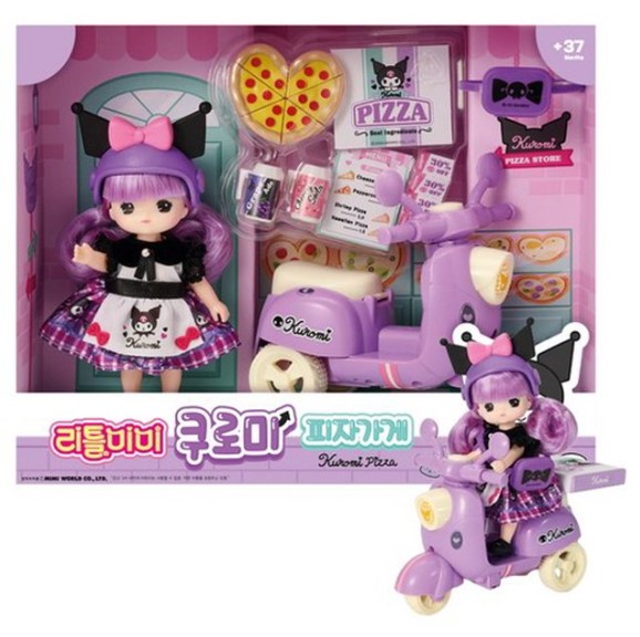 リトルミミ X サンリオ/デザートシリーズ/クロミ/ピザ屋/フィギュア/プレセット/韓国バービー人形/Little MIMI/Pizzeria