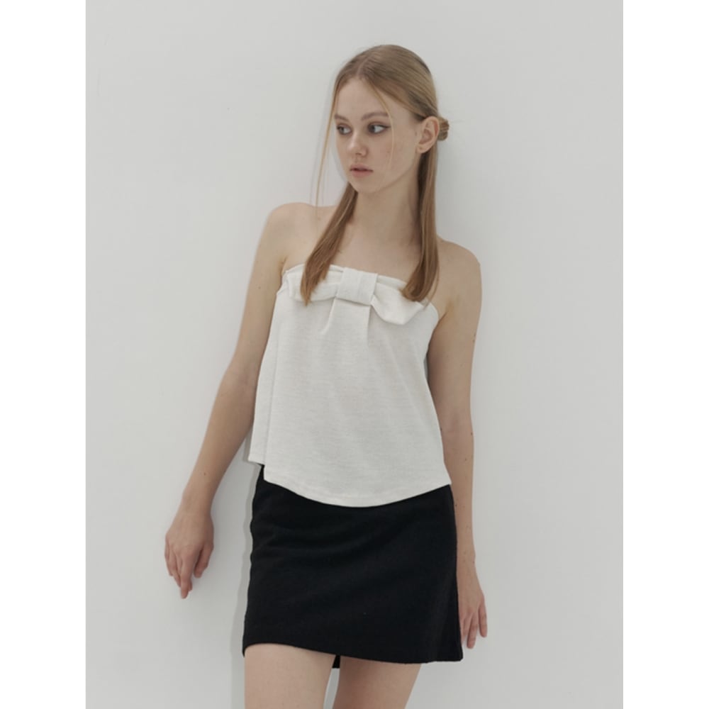 キンダベイビースイーティーリボンチューブトップ-オフホワイト