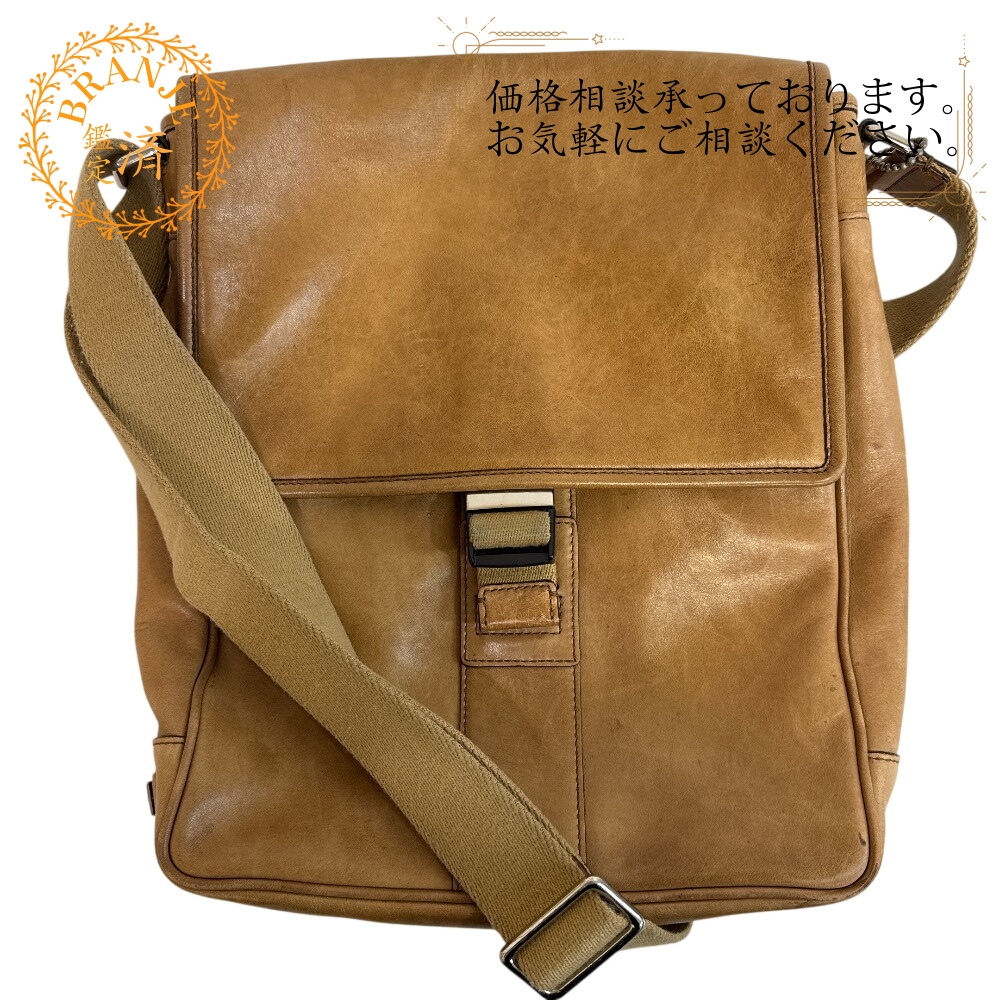 6417 レザー ショルダーバッグ ブラウン