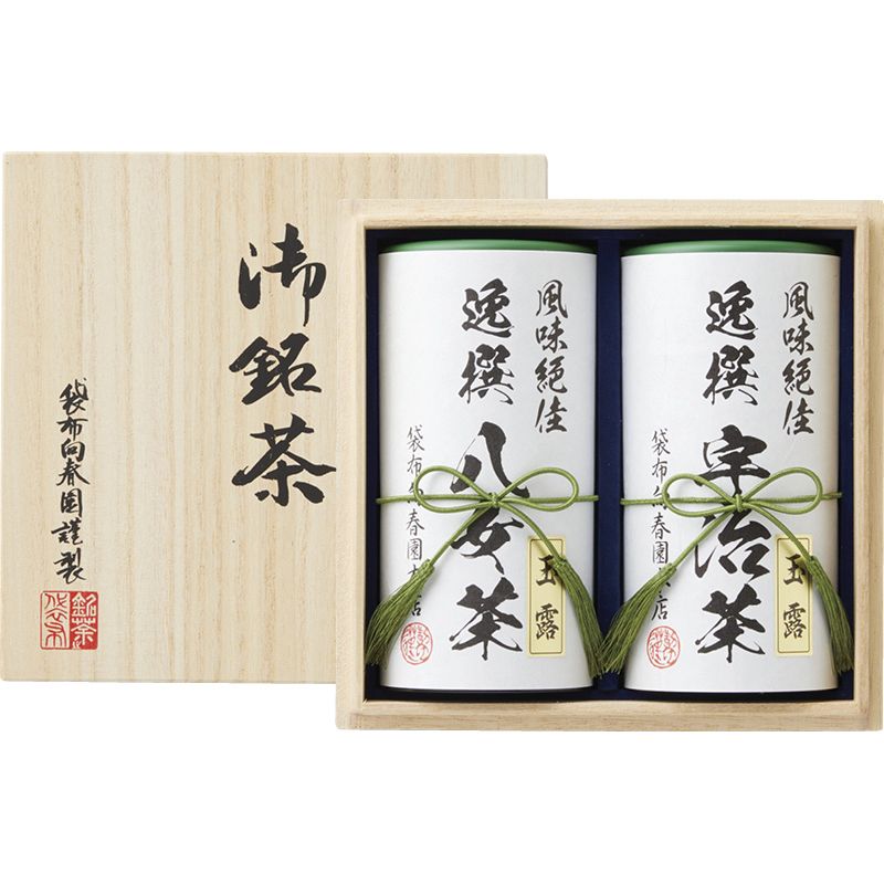袋布向春園本店 日本銘茶巡り 日本銘茶二都巡り「雫」-Shizuku-（桐箱入）