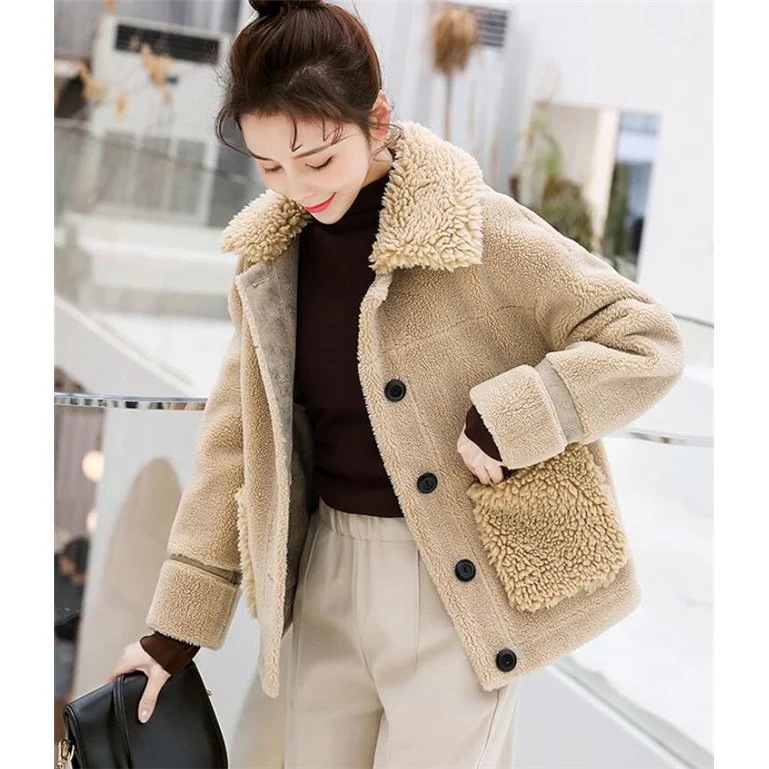 コートレディースボアジャケットムートンコートラムウール毛皮コートアウターコーディガン