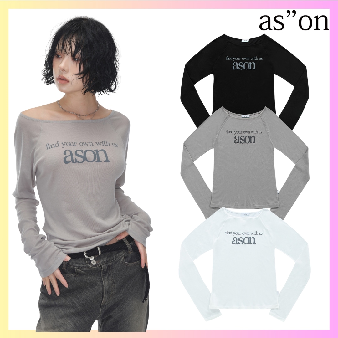 LETTERING LONG SLEEVE - 3 COLORS + FREE OMAKE 10代コーデ20代ファッション韓国コーデ夏トップスラグランスリーブ Vネック Tシャツ 透け感Tシャツ