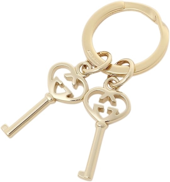 GUCCI 309778-J160G-8053 グッチ キーリング GGハート キーモチーフ メタル ゴールド