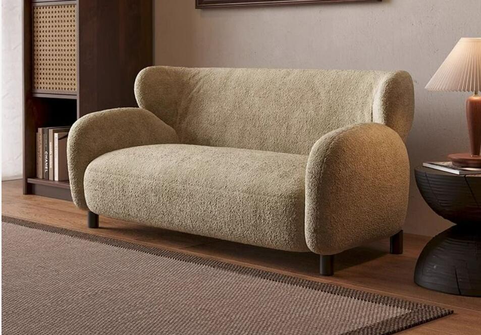 マーメイドソファヴィンテージスタイルハウスB＆B美容室リビングソファ 北欧小戸型リビングクリーム風2人掛けソファー