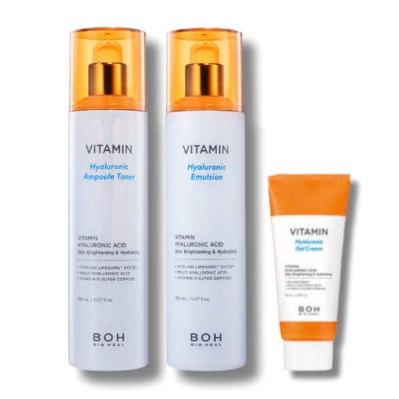 [ブライトニングケアセット]ビタミン ヒアルロニック アンプルトナー150ml+エマルジョン150ml+ジェルクリーム30ml