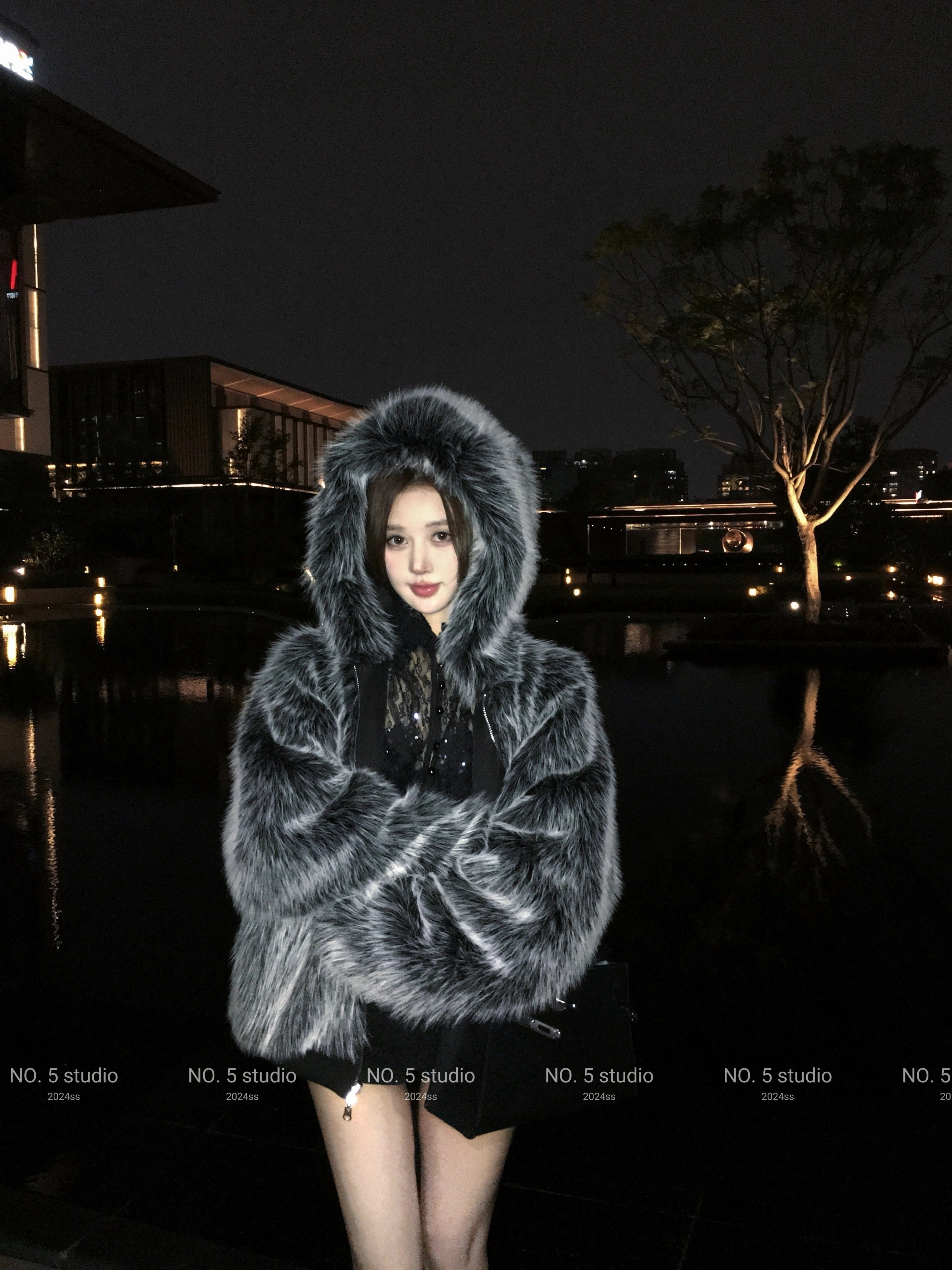 秋冬防寒あったかアウター韓国風コートフェミニンかわいいジャケットファー付きファッション系裹起毛大人ゆったりカジュアルストリートサイズレディースムートン襟エコお姉さんシルエット学生通学丈フレンチ