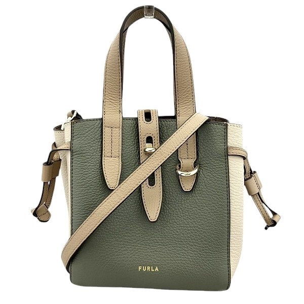 フルラ レザー バイカラー 2WAY バッグ ハンドバッグ ショルダーバッグ 【中古】