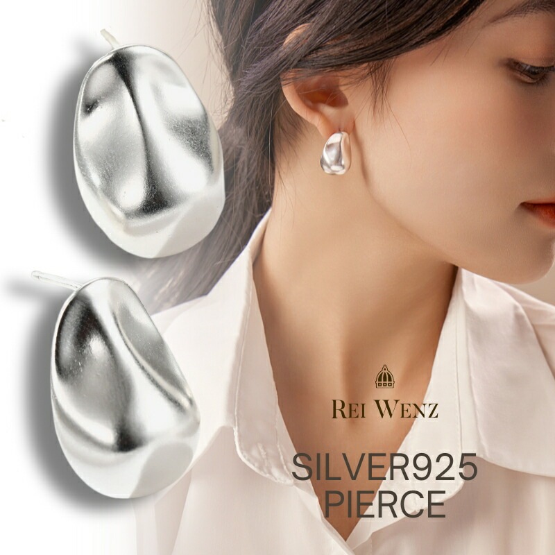 【高品質Silver925】【予約商品】ピアス 金属アレルギー ドロップ ニュアンス シルバー S925 K18 フープ シンプル おしゃれ レディース ブランド プレゼント 人気 韓国