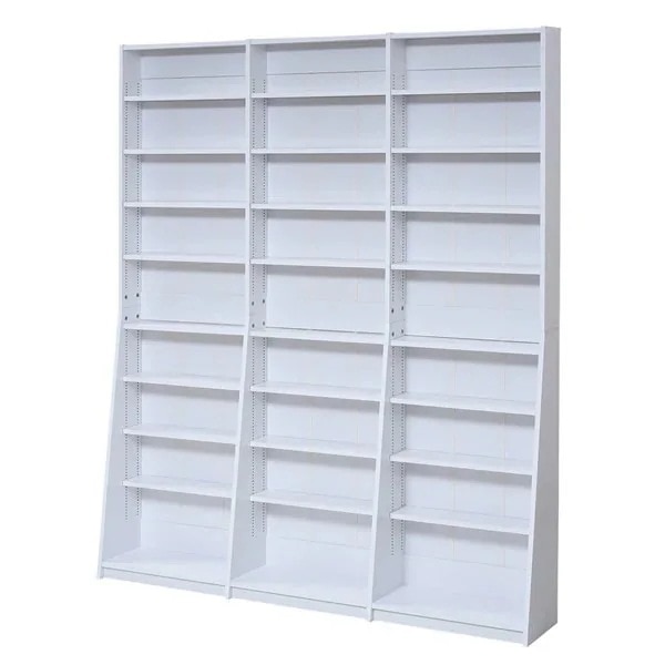 本棚 書棚 幅150cm 1cmピッチ 漫画本 文庫本 FRM-0011-WH ホワイト