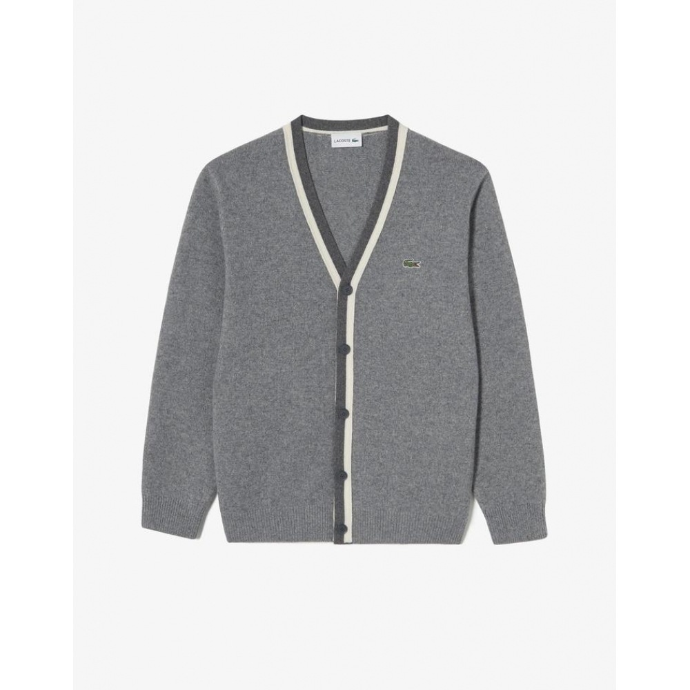 ラコステメンズ Vネックフリースカーディガン AH660E-55N CCA