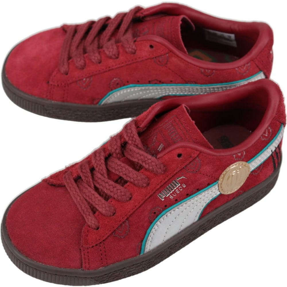 正規品 子供スニーカー ワンピース 赤髪のシャンクス スウェード チームレッド/シルバー 396717 01 17-21cm