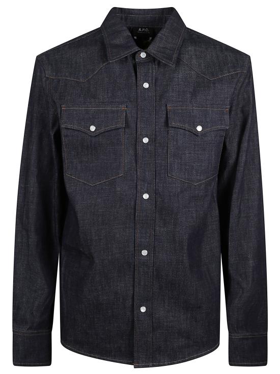 A.P.C. Men Shirts COHOJH12632 IAI Blue