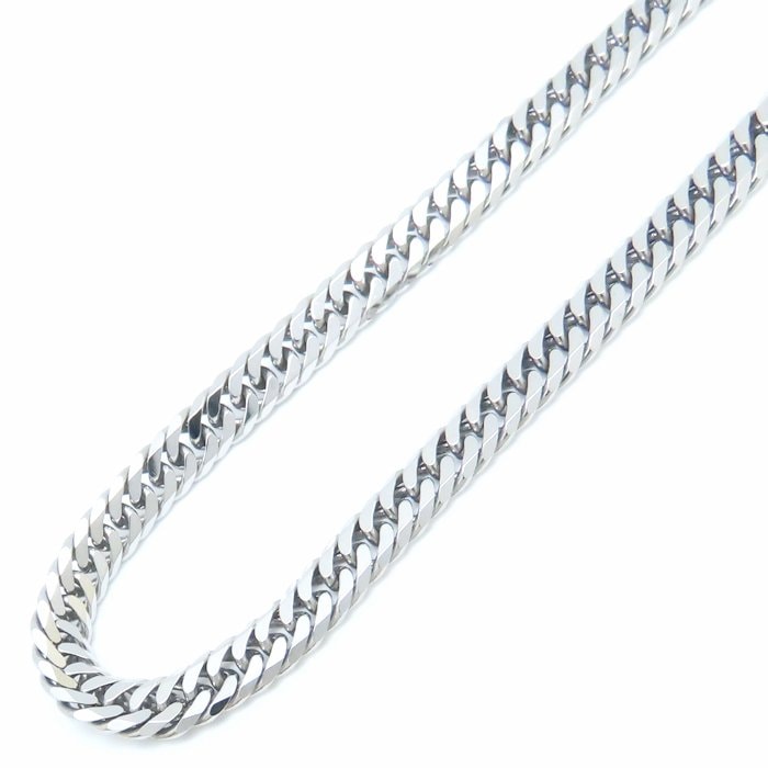 喜平ネックレス Pt850プラチナ 6面 ダブル 50cm 30.6g/76034【中古】