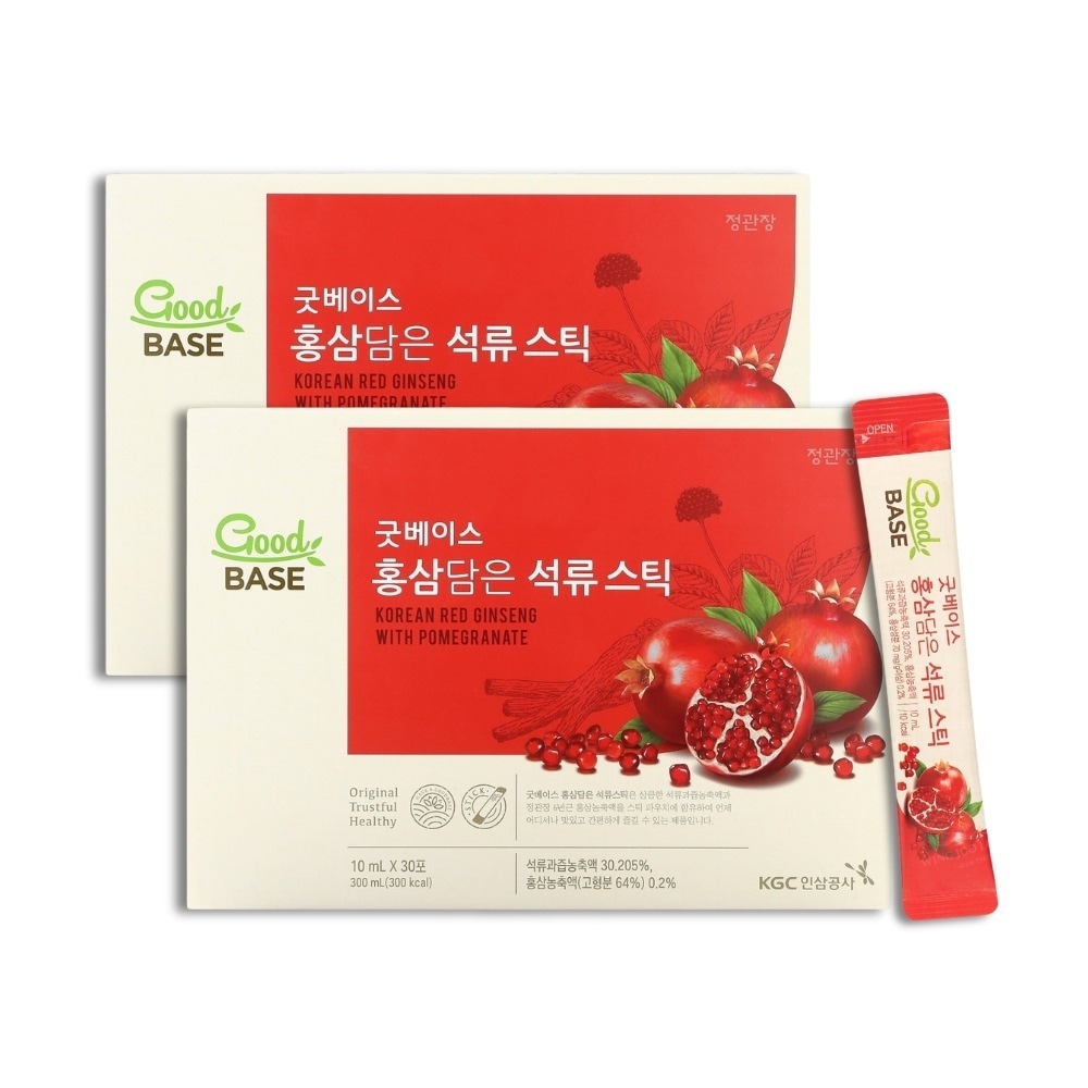 毎日サポート 紅参ザクロスティック 60包セット 10ml×30包×2箱 飲みやすいスティックタイプ 韓国健康食品