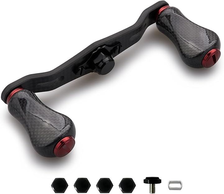 リール ハンドル ノブ 搭載 1.5K カーボン シマノ SHIMANO ダイワ DAIWA アブ Abu 通用 Gourd(V2.0 - 85mm - ワインレッド - 20mmノブ)