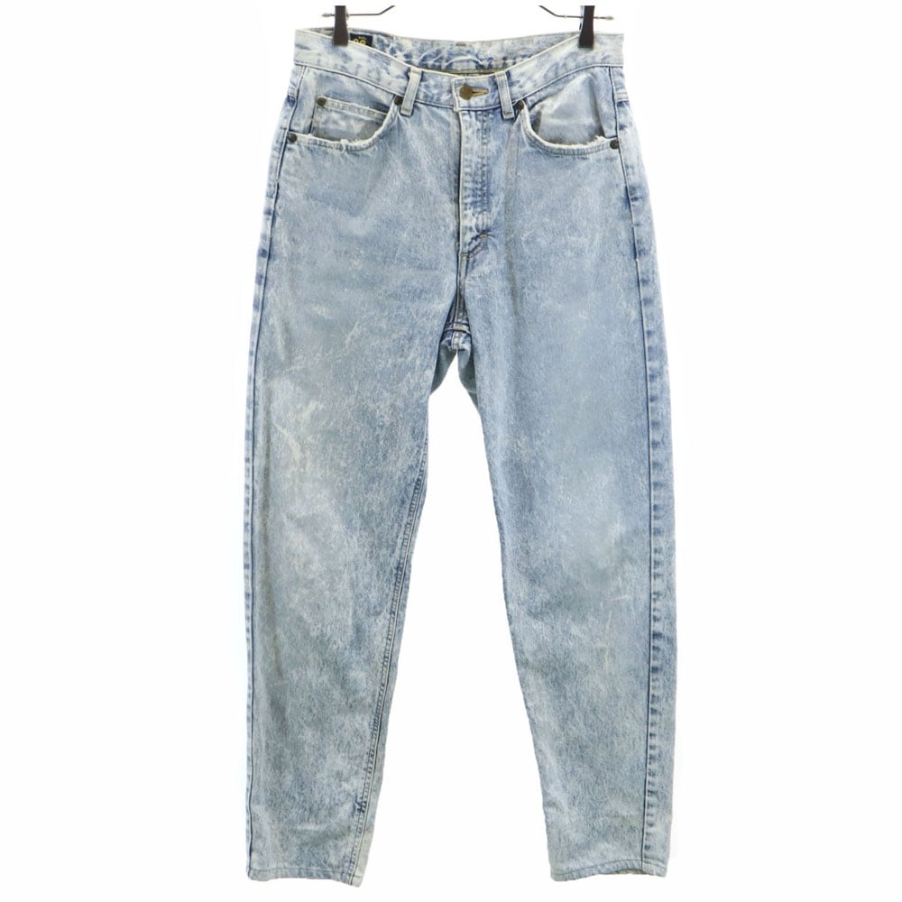 リーライダース 90s オールド ケミカル テーパードデニムパンツ W32 アイスブルー LEE RIDERS ジーンズ メンズ