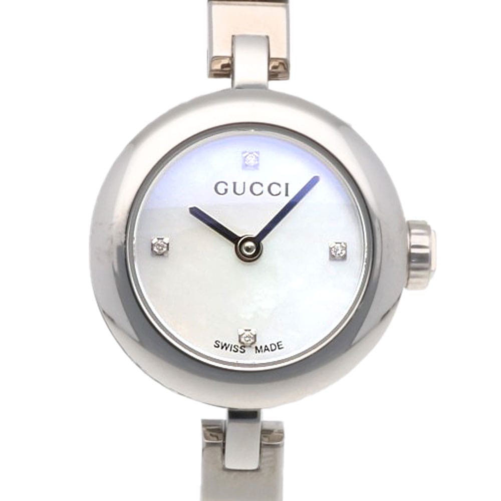 グッチ ディアマンティッシマ 腕時計 ステンレススチール 141.5 クオーツ 1年保証 GUCCI 中古