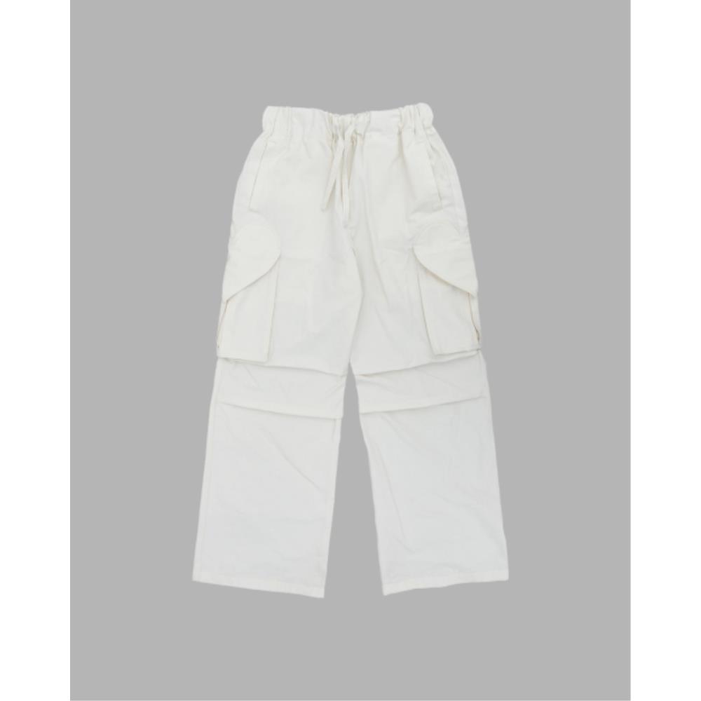 THE MUSEUM VISITOR HEART CARGO COTTON PANTS IVORY 13272