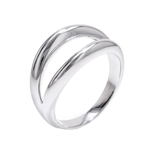 太め2連シルバー sv925 リング 指輪 9-17号 プラチナ仕上げ オーダーメイド