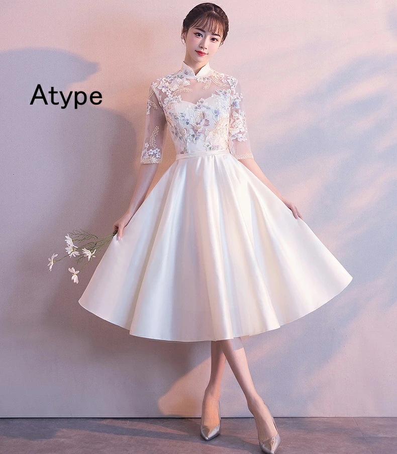 【最新モデル登場!!】パーティードレス 結婚式 呼ばれ ドレス 二次会 ワンピース ミモレ丈 披露宴 着痩せ 食事会 花嫁 ミニ丈 卒業式 20代 30代 40代 同窓会