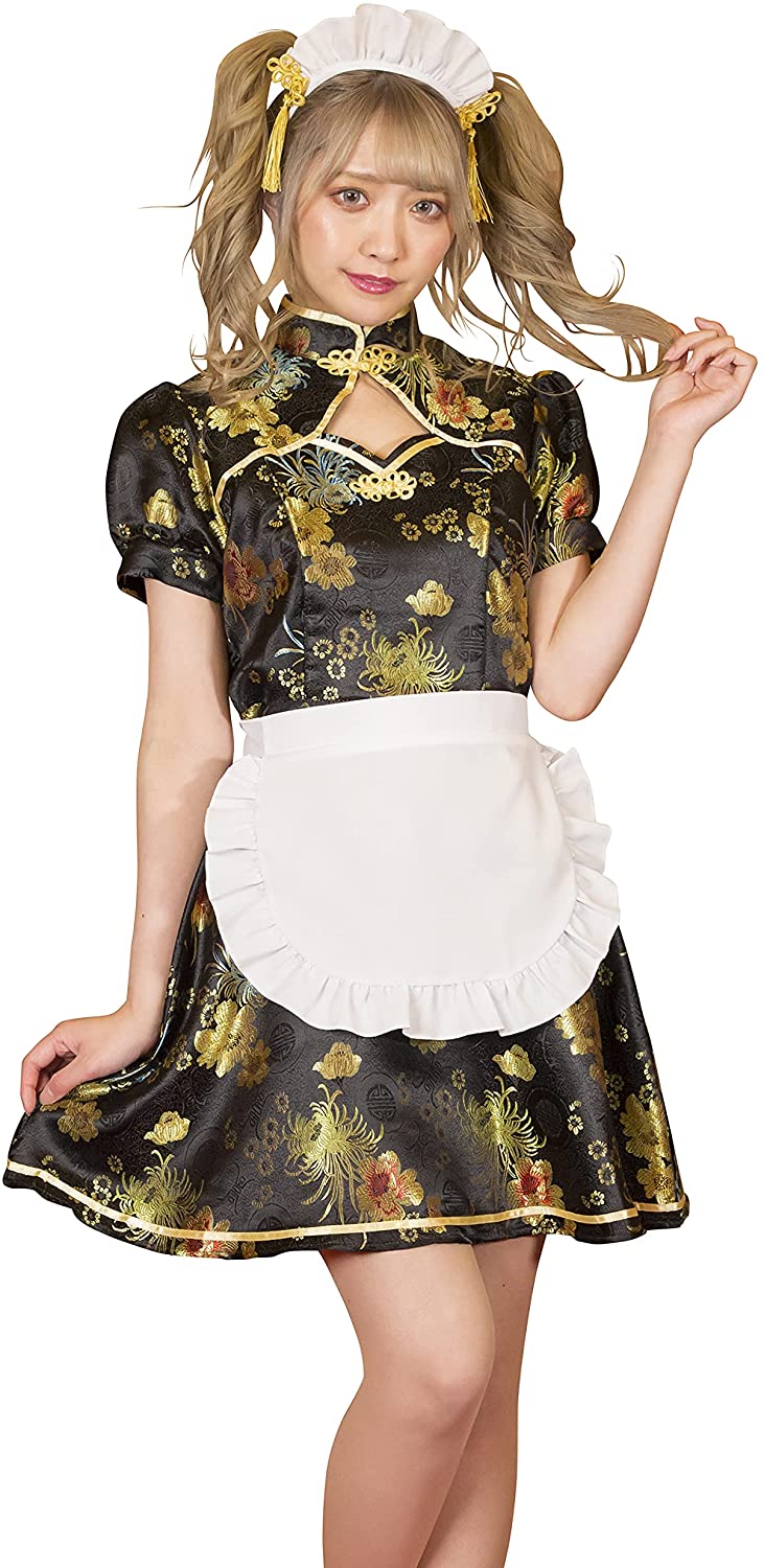 Party City ロイヤルチャイナ コスプレ チャイナメイド レディース ブラック