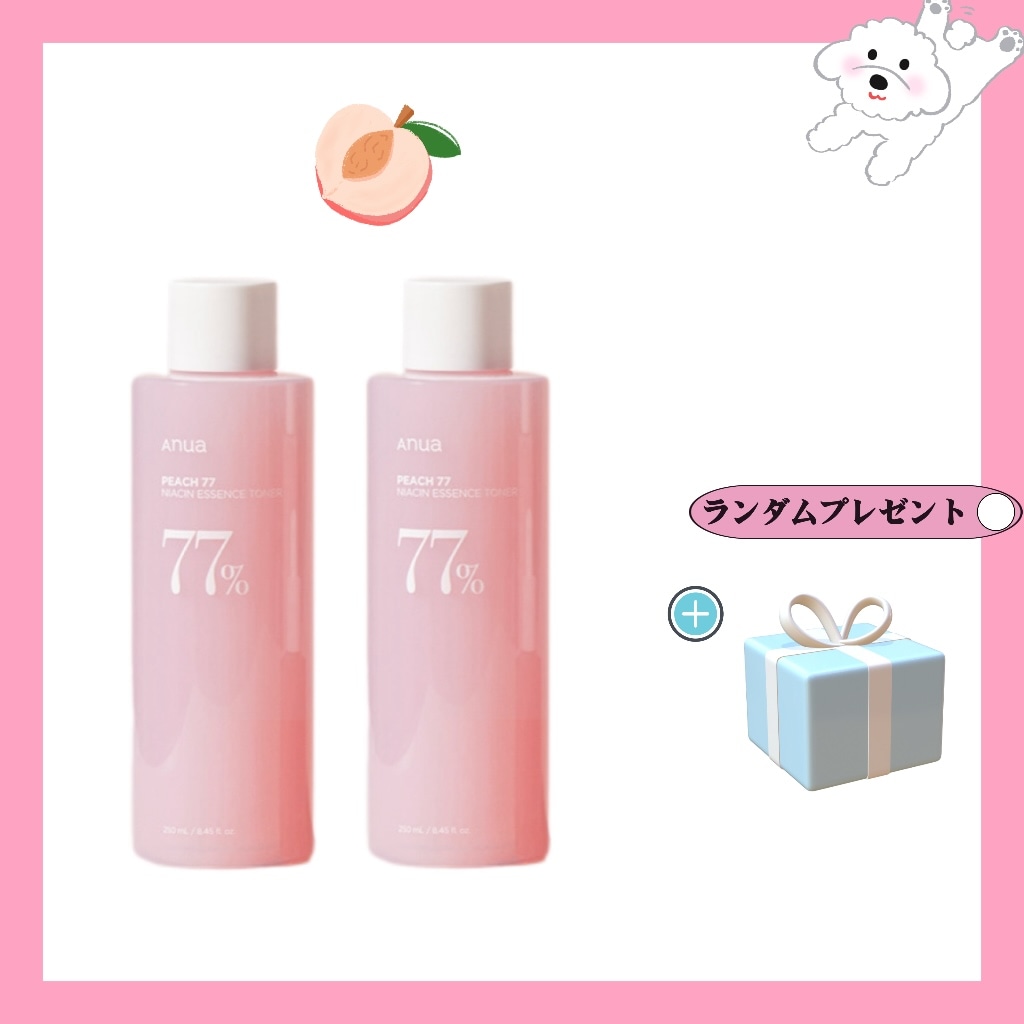 桃77 ナイアシンエッセンストナー 250ml+250ml / 韓国コスメ/おすすめ/ニキビ/大容量/スプレー/ミスト/毛穴/乳液/鎮静/保湿/ビタミン/セット/無印/セラミド/ローション/拭き取り