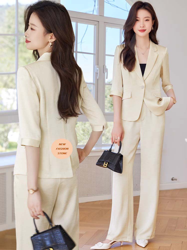 スーツスーツ女性2024新型サマースーツコート気品職業作業服