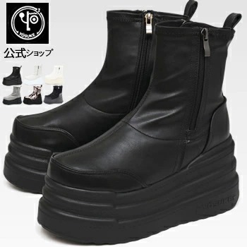 ヨースケ 厚底 ストレッチブーツ レディース 歩きやすい 9cm厚底ソール 公式SHOP特典キズ補修液付