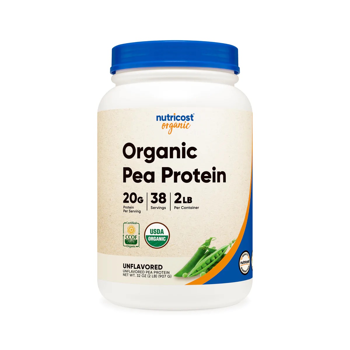 [USA] Nutricost ニュートリコスト Pea Protein Isolate Powder 無味 (Organic) (2 LB)
