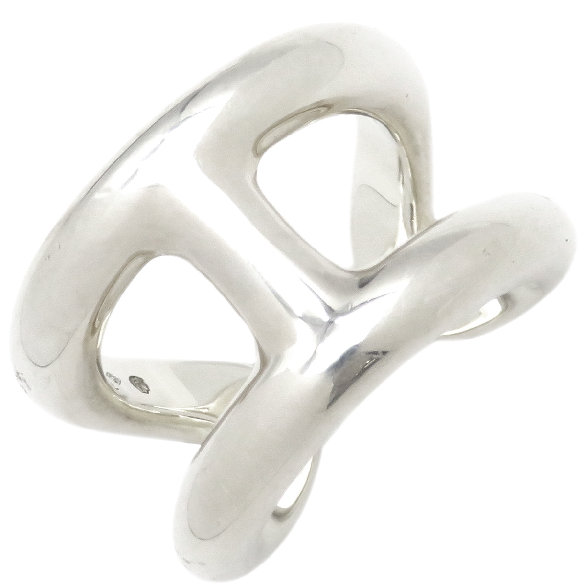 エルメス HERMES リング 指輪 オズモズ GM シルバー925 シルバー #55(JP15) アクセサリー AG925 Hモチーフ 15号 【ケース】【中古】