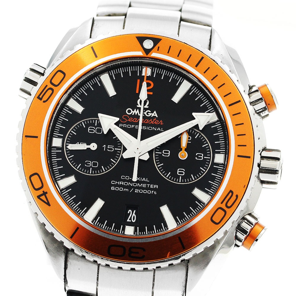 オメガ OMEGA 232.30.46.51.01.002 シーマスター プラネットオーシャン 600M デイト クロノグラフ 自動巻き メンズ 保証書付き_898654【中古】