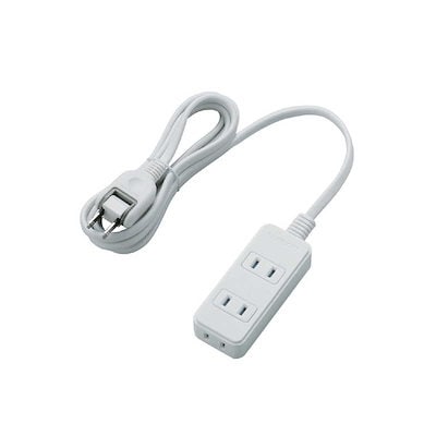 他サイト： エレコム　ELECOM　ほこり防止シャッタータップ 3個口 2m　T-TST02-22320WHの商品画像