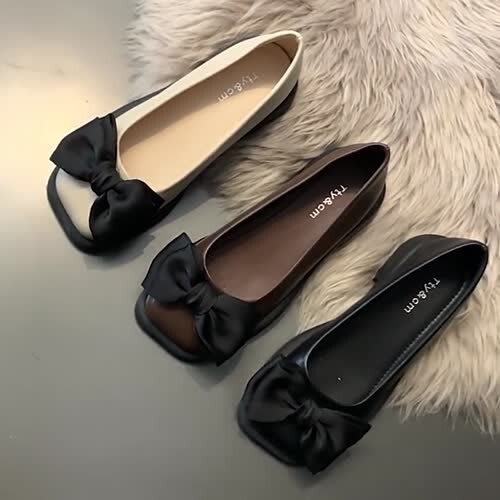 コリアン風 レトロ 革靴 英伦風 履き心地がいい 気品靴 カジュアル パンプス バレエシューズ