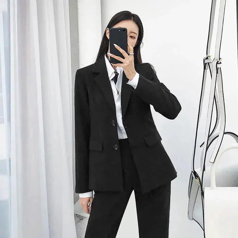 カジュアル セットアップ パンツスーツ スカートスーツ スーツ 韓国ファション レディース ビジネススーツ 気質-82 春秋