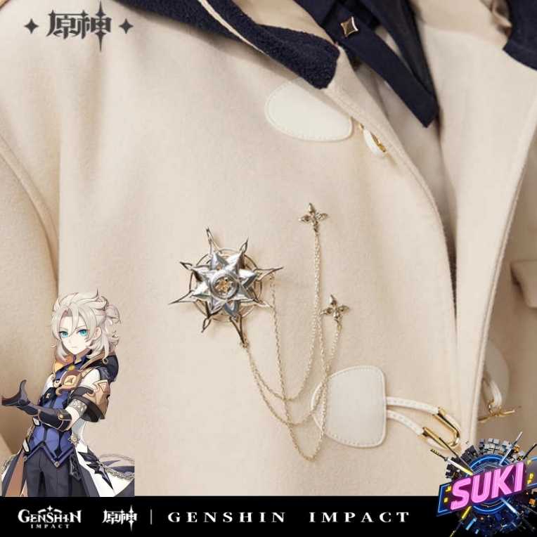 「ブローチ」【プロ品質を極める!】原神 グッズ / アルベド インプレッションシリーズ / Genshin Impact Albedo 阿贝多 げんしん コスプレ