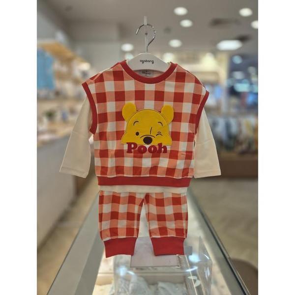 セーブゾーン03 ディズニー プーギンガム チェック 上下3SET AQ79S123202A (S45035637)