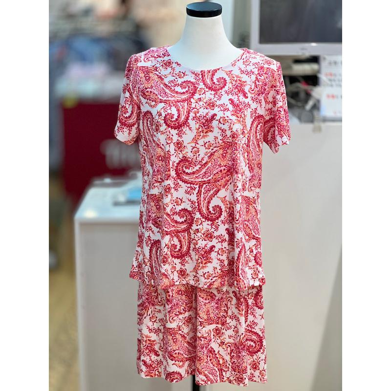 [坡州店] ポリスパン プリント ホームウェア 上下セット EZ6021W