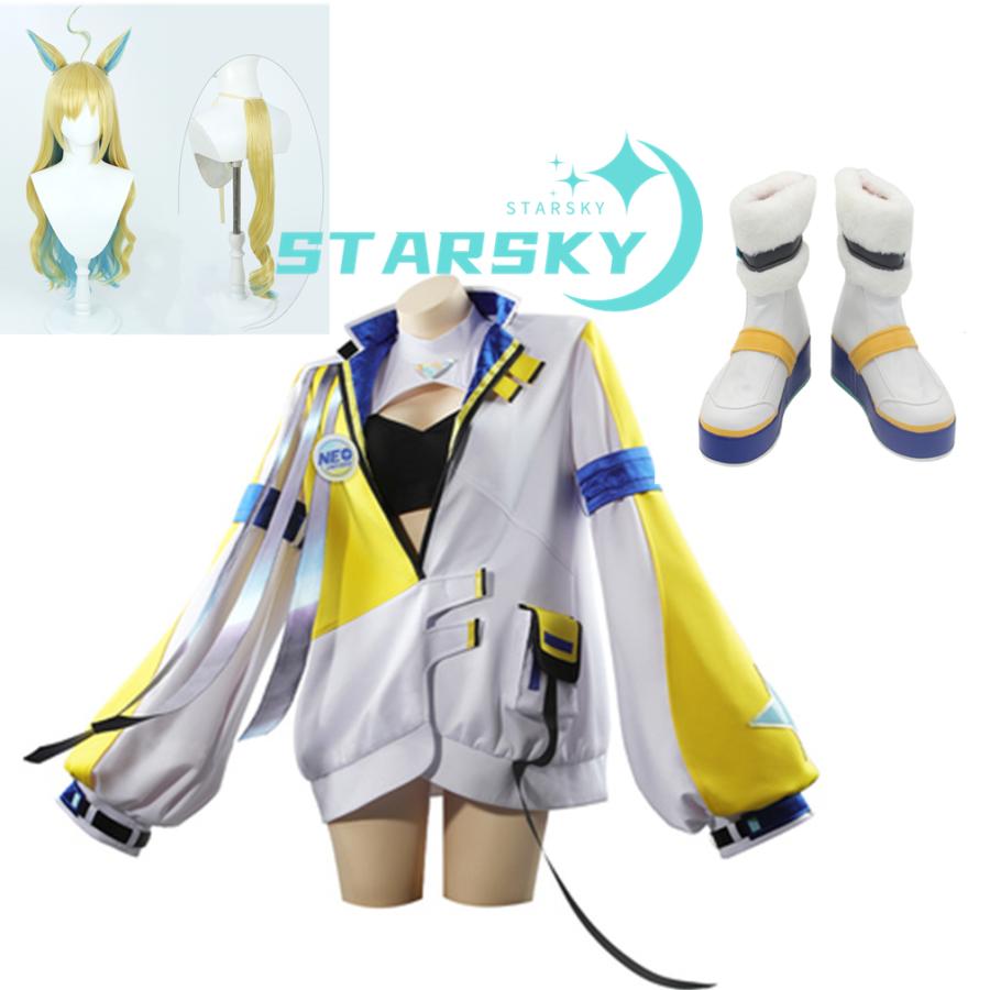 工場直販 急速出荷 ウマ娘 プリティーダービー　ネオユニヴァース 風　コスプレ衣装　ウィッグ　靴　尻尾追加可能　勝負服 コスチューム　服　ハロウィン