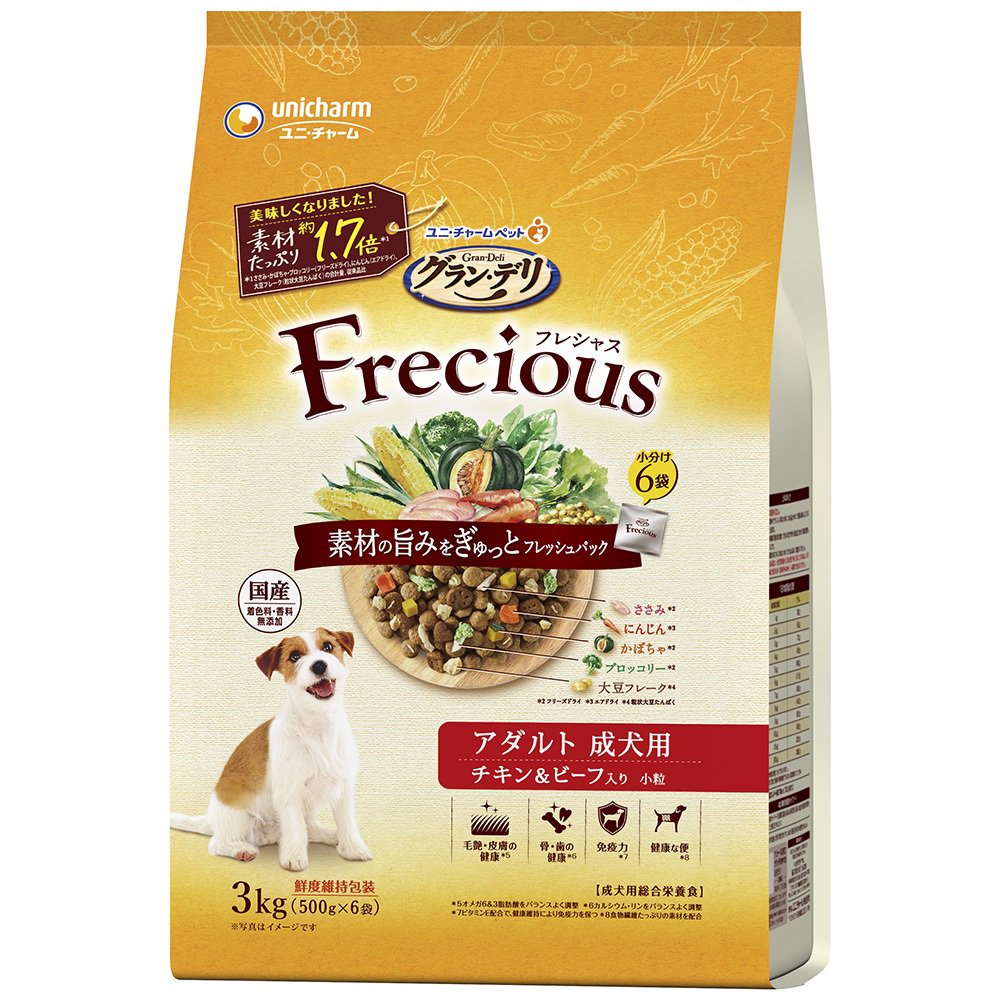 ドッグフード　フレシャス　アダルト成犬用　チキン＆ビーフ入り　３ｋｇ　ＣＲＣ45―05―45―15―00