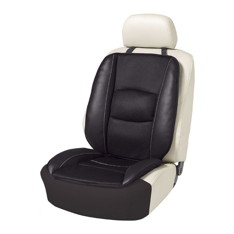 [2点セット] BONFORM(ボンフォーム) スポーツレザー ダブルクッション 【 車載グッズ カー用品 カーアクセサリー 内装用品 シートクッション 】