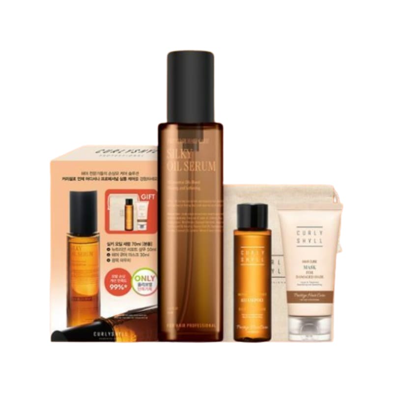シルキーオイル セラム70ml 企画(+シャンプー50ml+マスク30ml+ポーチ)