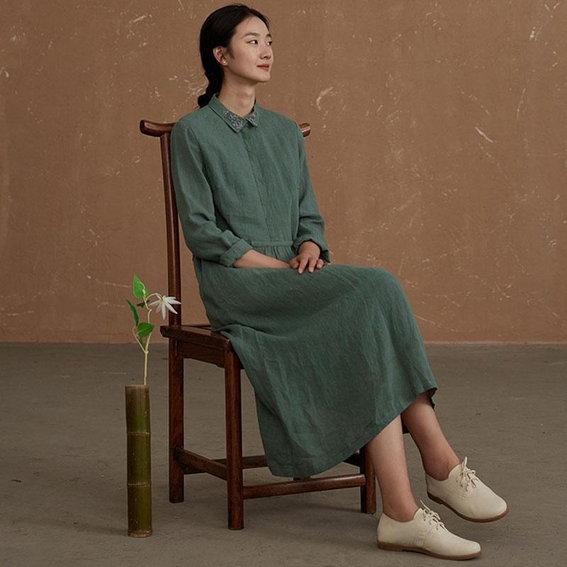 ロング丈　ゆったり　ワンピース　シンプル　レディース 体型カバー着痩せ　プレゼント 新作　お洒落 キレイめ 　夏用　涼しい20代30代40代