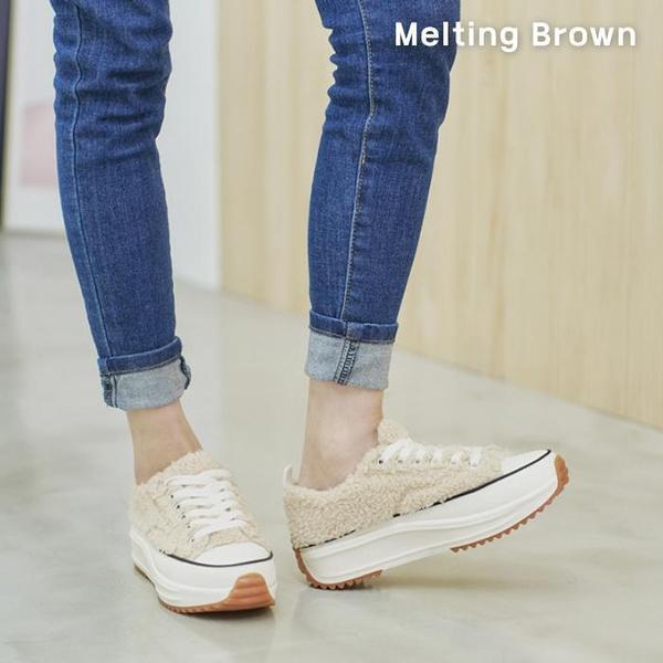 女性カジュアルもこもこ厚底スニーカー 2color